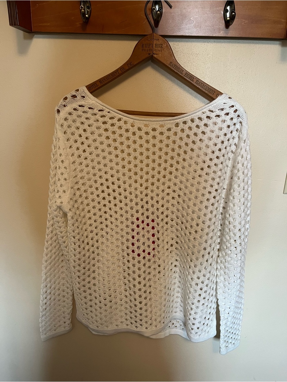 NWT Allison Joy White Open-Knit Women’s Sweater